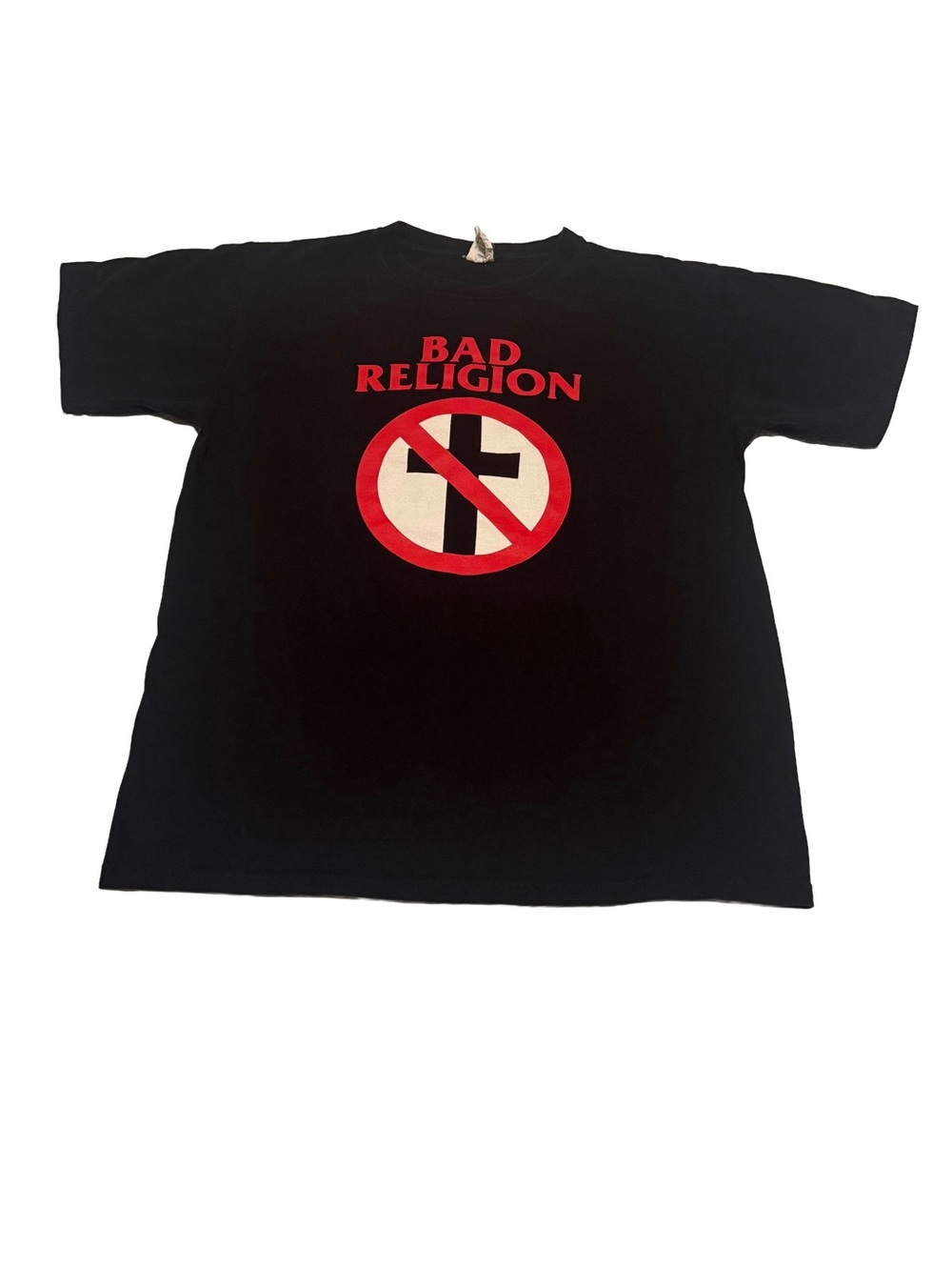 Bad Religion Black Graphic Band Tee - Red & White Logo M, from 2010s era M
